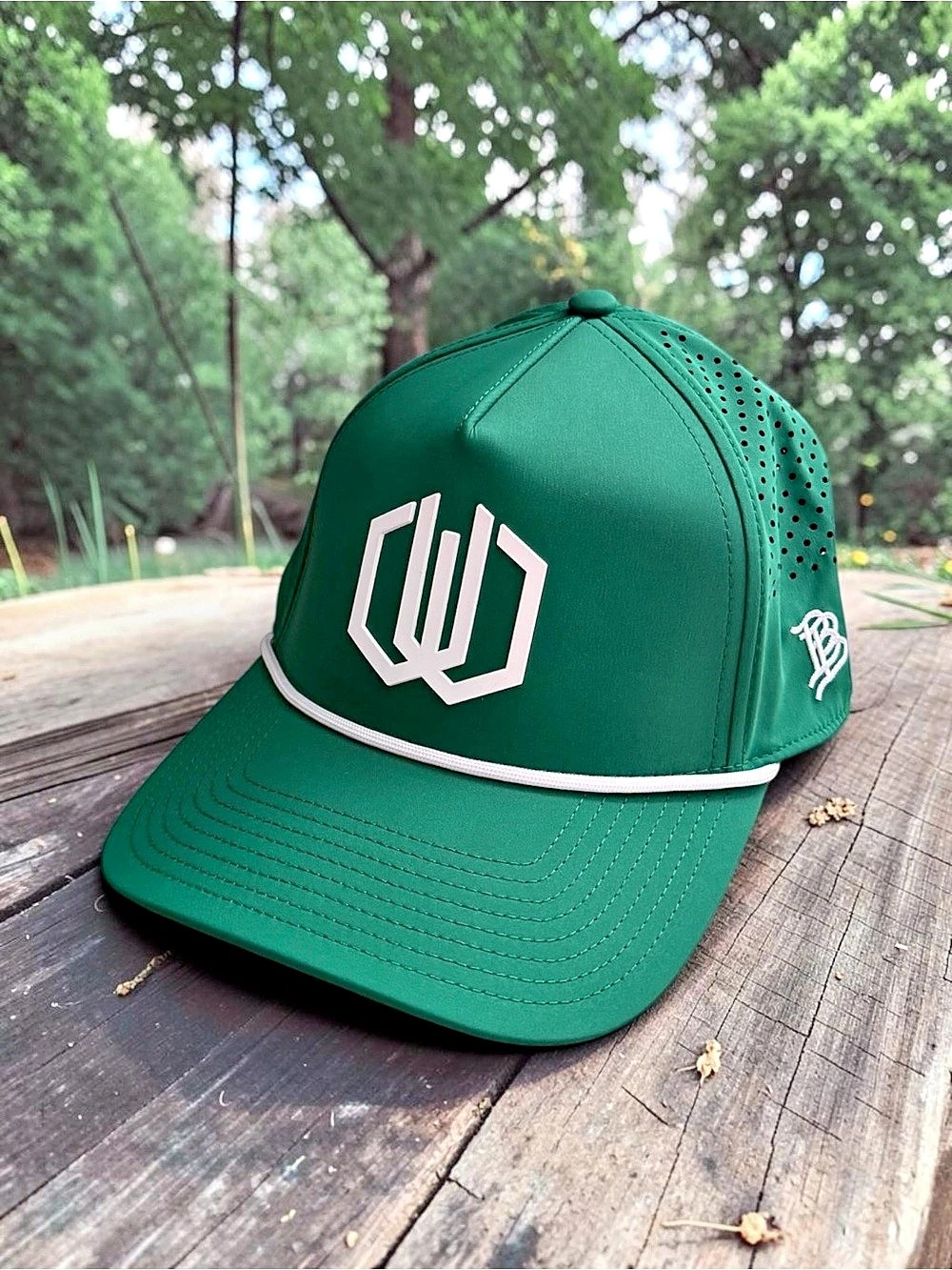 Branded Bills Flat 5-Panel Rope Hat Green
